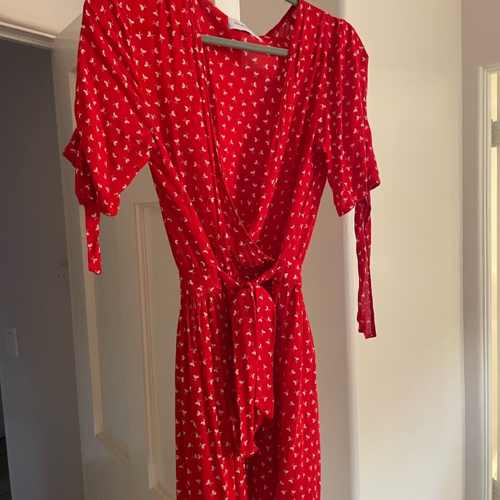 Faithfull the Brand Oslo Mini Wrap Dress